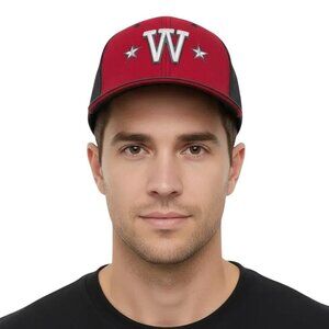 Pacific Headwear Washington Nationals On Field Pro Model Hat Red/Black Size S-M